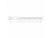 VHM-Bohrer Ø 5,6 mm IK 140° 8xD spiralgen. 4 FF Uni P/M/K/N